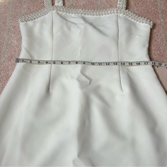 NWT Odd Muse Off White Mini Dress with Faux Pear Trim Size XXXL 14 Bridal Shower - Picture 7 of 15